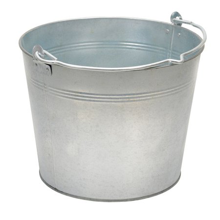 VESTIL Galvanized Steel Bucket BKT-GAL-325 3-1/4 Gallon Capacity BKT-GAL-325